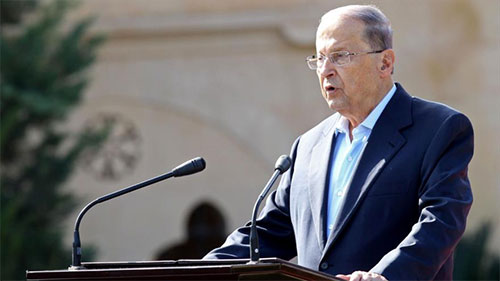 El presidente de Líbano, Michel Aoun Autoridades libanesas responden a declaración amenazante del enemigo israelí